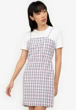 ZALORA BASICS Cami Dress with Inner Rib T-shirt
