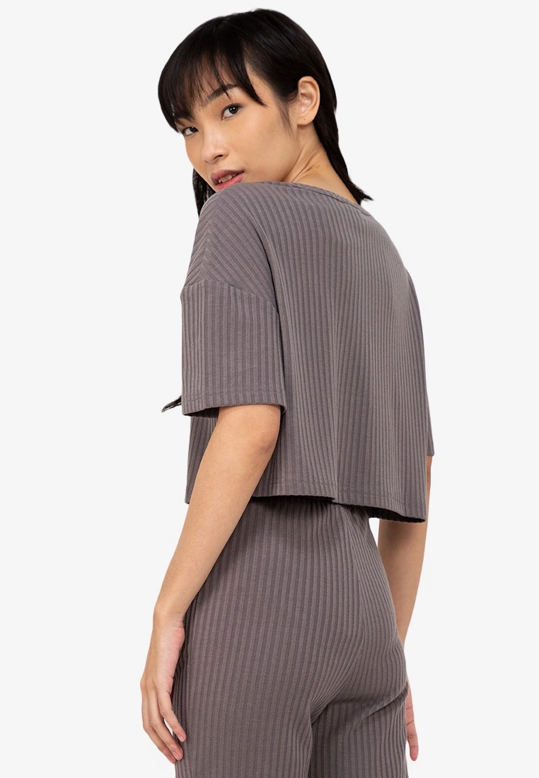 ZALORA BASICS Lounge Rib Crop Top - Billede 2