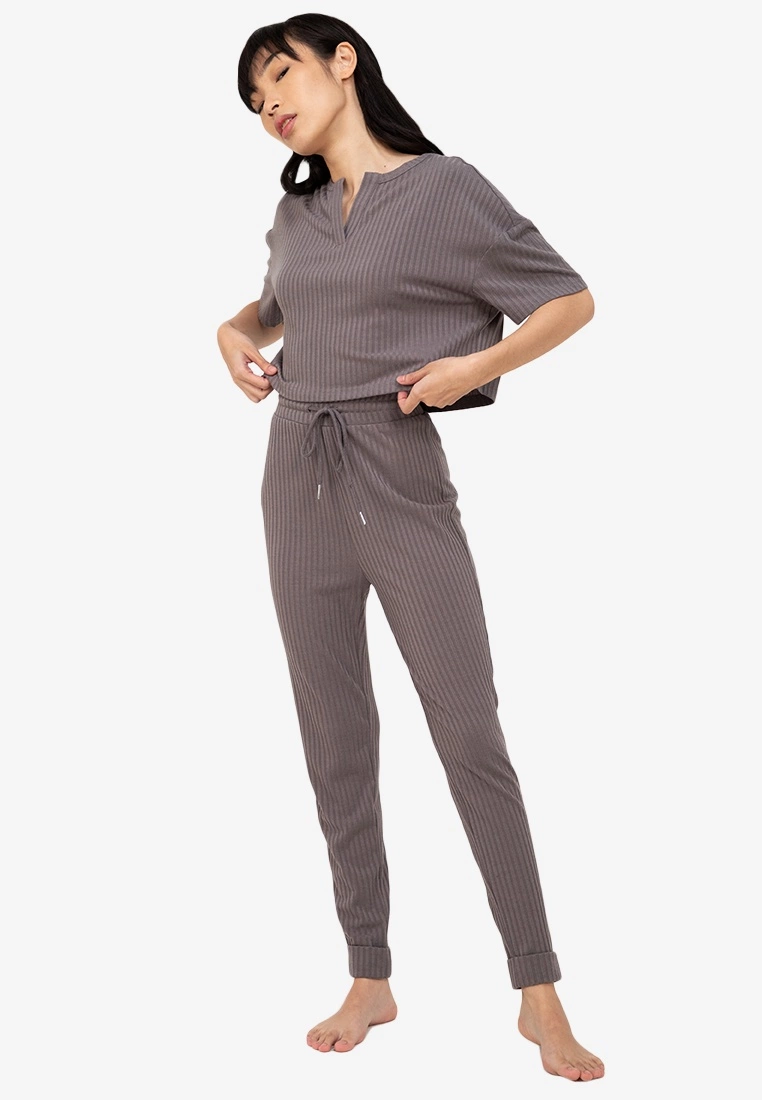 ZALORA BASICS Lounge Rib Crop Top - Billede 4