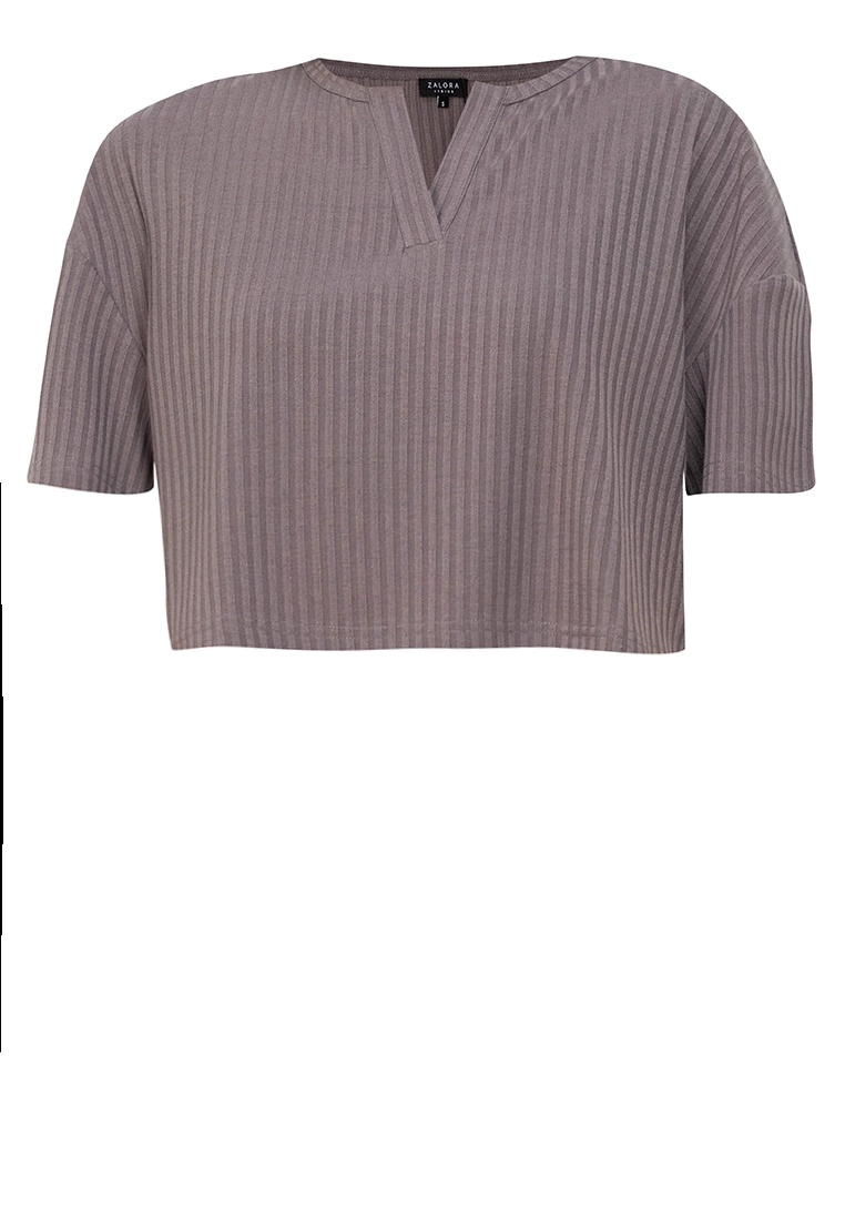 ZALORA BASICS Lounge Rib Crop Top - Billede 5