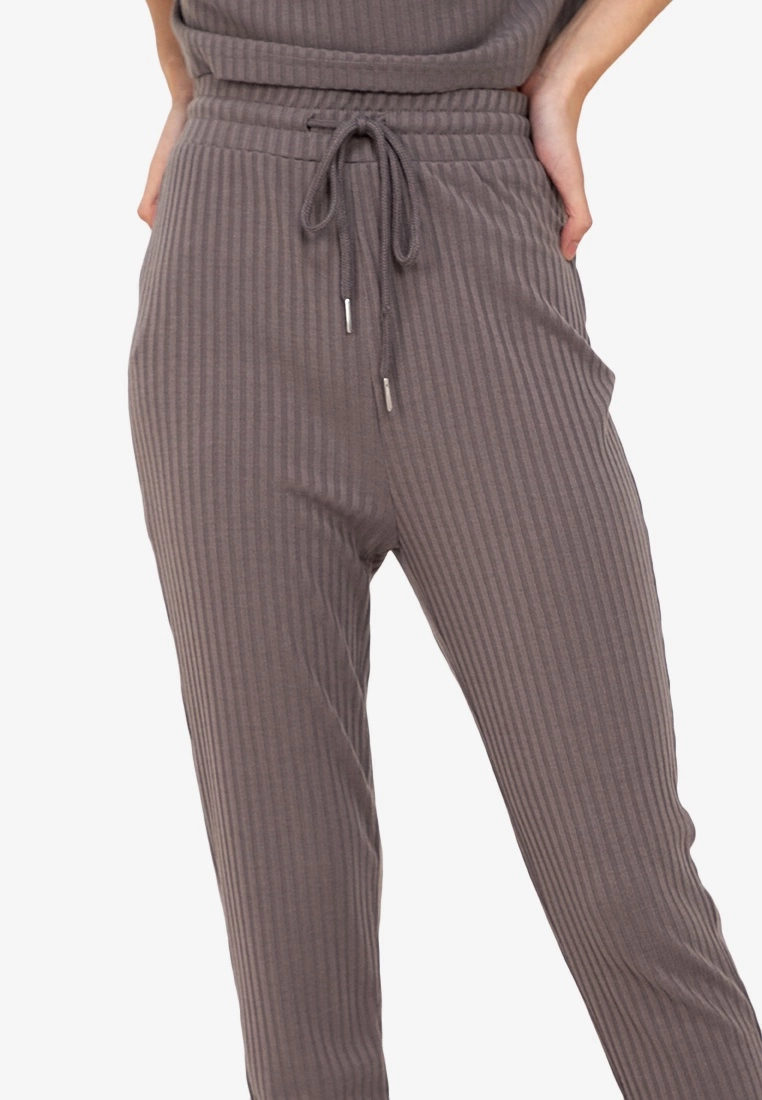 ZALORA BASICS Lounge Ribbed Drawstring Jogger - Billede 3