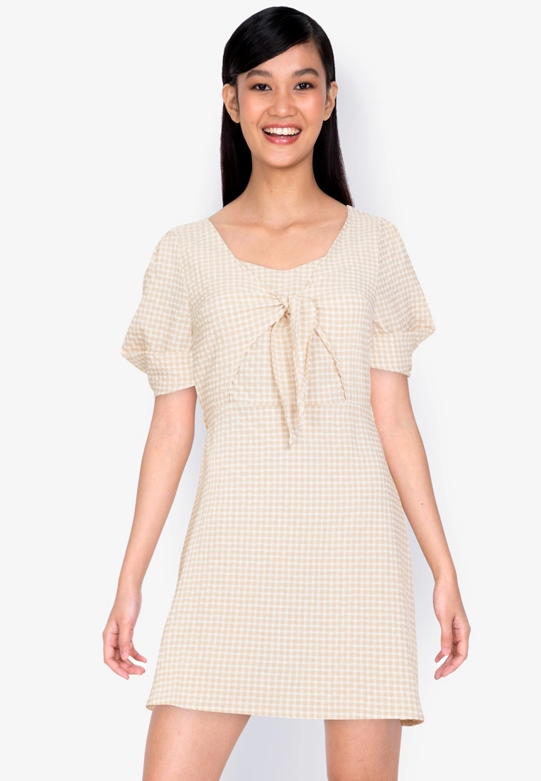 ZALORA BASICS Origami Sleeve Mini Dress