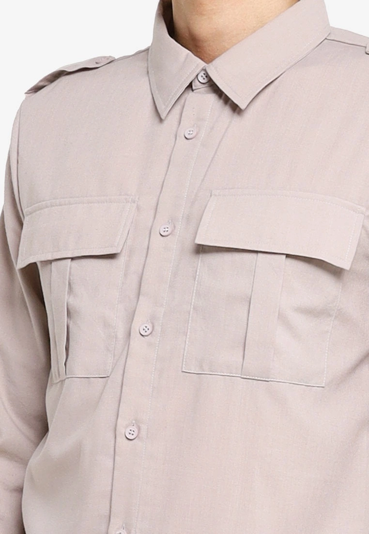 ZALORA BASICS Slim Fit Duo Pocket Utility Shirt - Billede 3