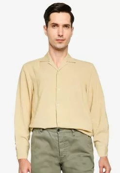 ZALORA BASICS Revere Collar Long Sleeves Shirt