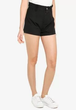 ZALORA BASICS Paperbag Denim Shorts