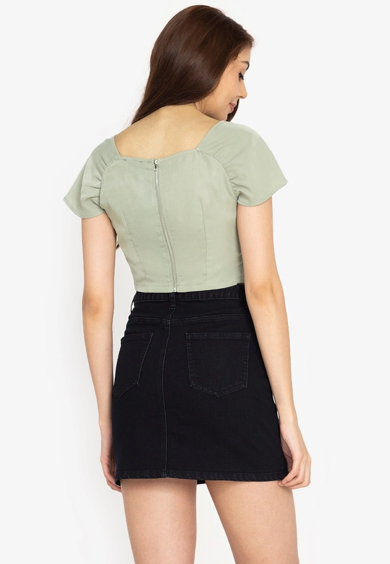 ZALORA BASICS Square Neck Crop Top - Billede 2