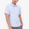 ZALORA BASICS Straight Weave Short Sleeve Shirt