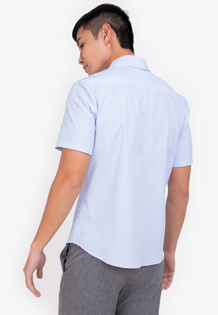 ZALORA BASICS Straight Weave Short Sleeve Shirt - Billede 2