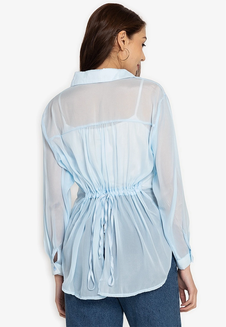 ZALORA BASICS Sheer Longline Shirt - Billede 2