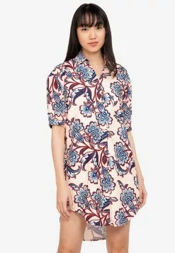 ZALORA BASICS 100% Recycled Polyester Boxy Shirt Dress