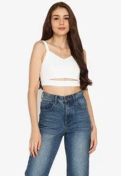 ZALORA BASICS Cut Out Crop Top