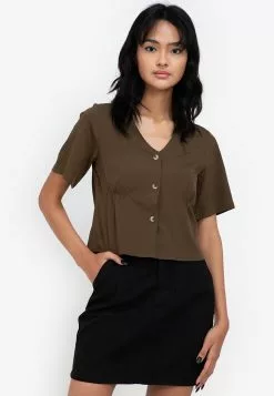 ZALORA BASICS Button Front Top