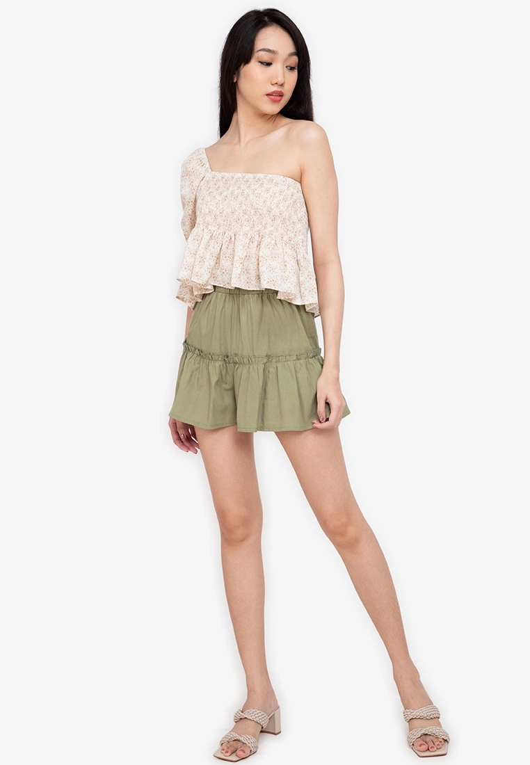 ZALORA BASICS One Shoulder Peplum Top - Billede 4