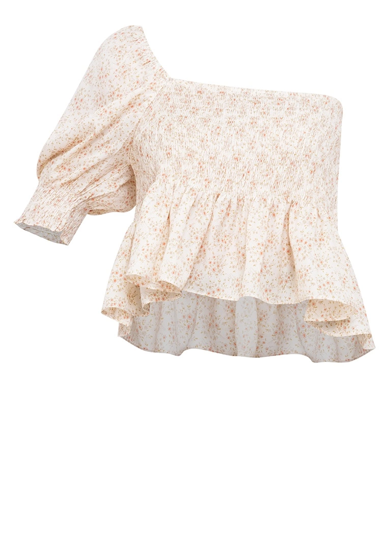 ZALORA BASICS One Shoulder Peplum Top - Billede 5