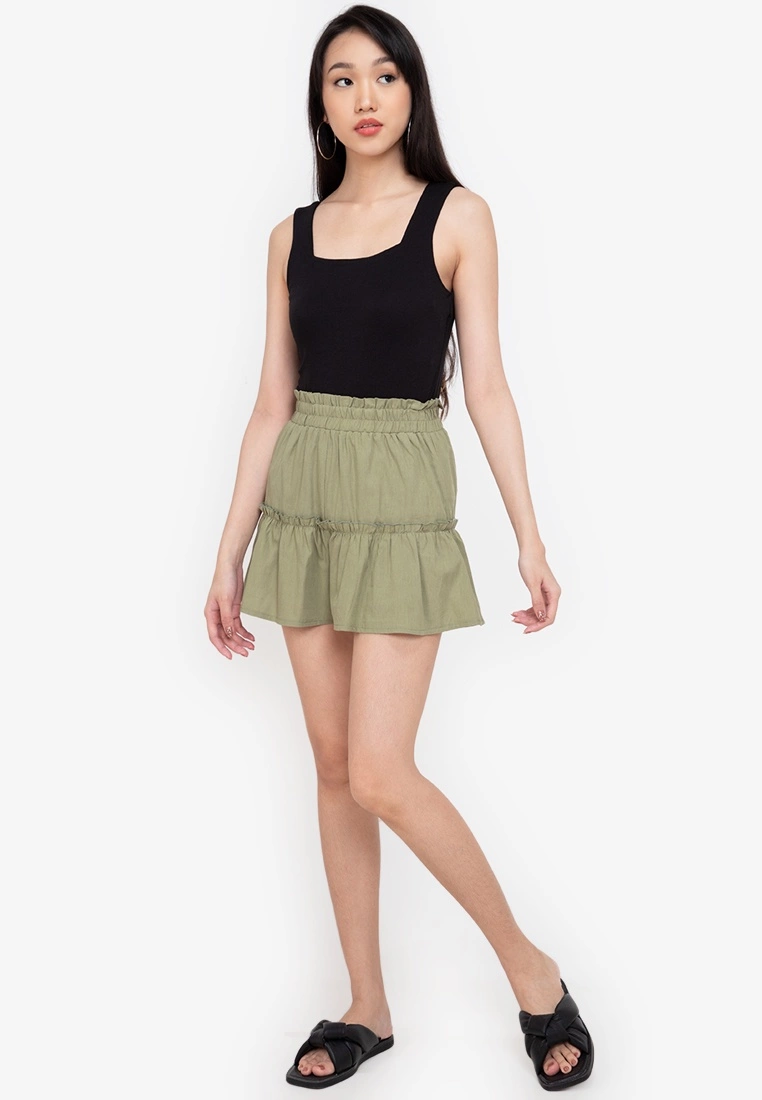 ZALORA BASICS Ruffle Hem Shorts - Billede 4