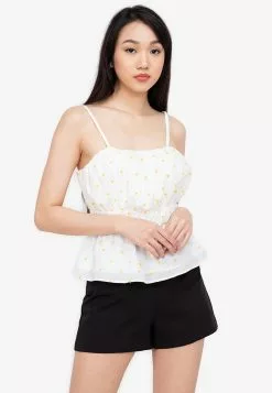 ZALORA BASICS Smocked Cami Top