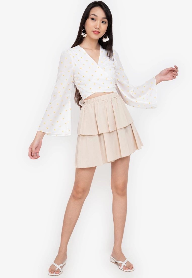 ZALORA BASICS Wrap Flare Sleeve Top - Billede 4