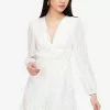 ZALORA BASICS Plunge Neck Playsuit