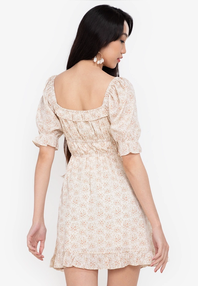 ZALORA BASICS Puff Sleeve Fit & Flare Dress - Billede 2