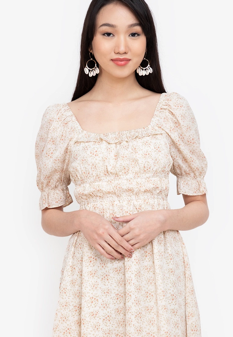 ZALORA BASICS Puff Sleeve Fit & Flare Dress - Billede 3