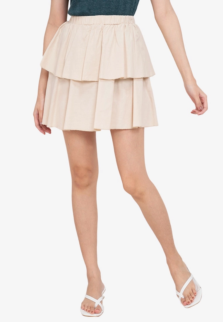ZALORA BASICS Ruffle Tiered Skirt