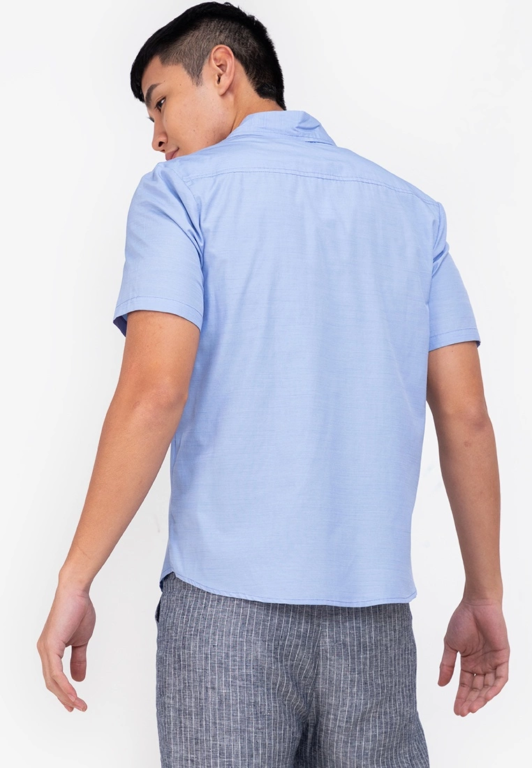 ZALORA BASICS Straight Weave Short Sleeve Shirt - Billede 2