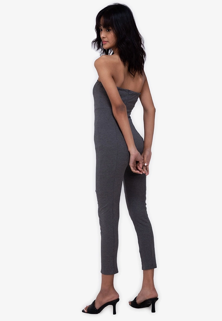ZALORA BASICS Rib Bandeau Jumpsuit - Billede 2