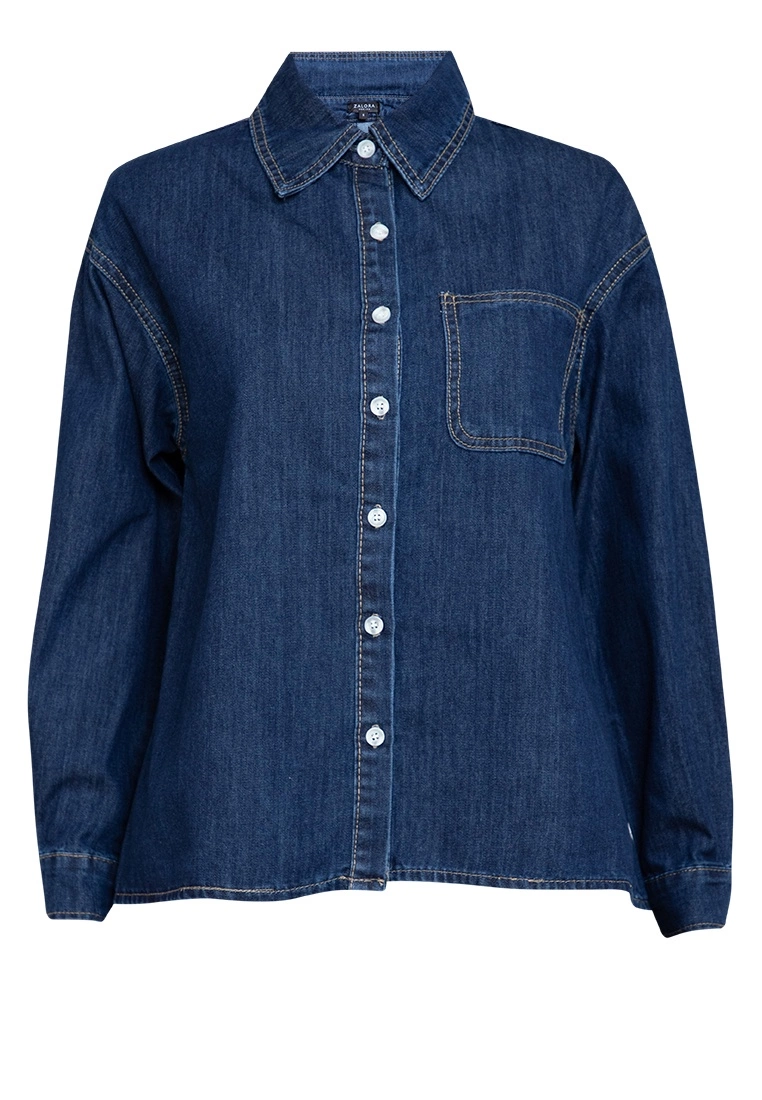 ZALORA BASICS Oversized Chambray Shirt Top - Billede 5