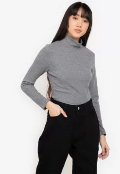 ZALORA BASICS Turtle Neck Long Sleeve Top