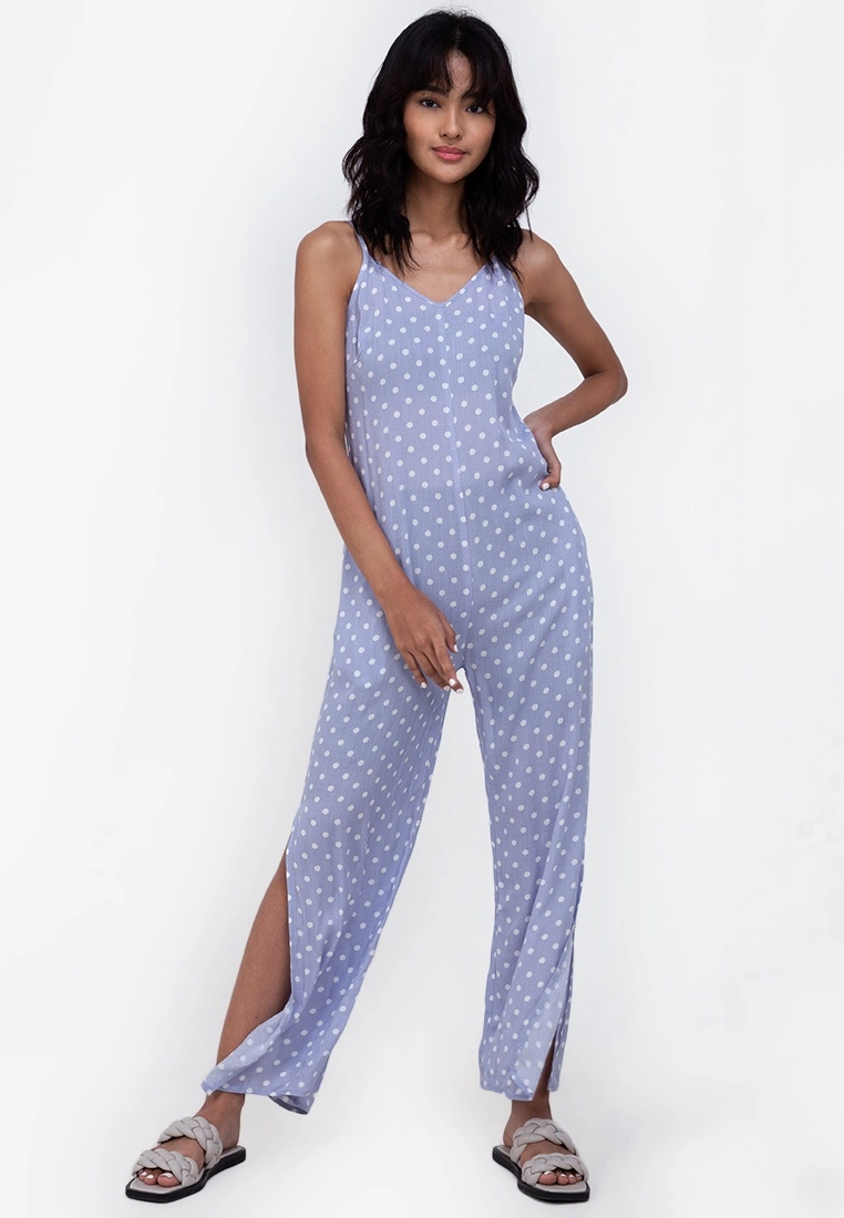 ZALORA BASICS Side Slit Cami Jumpsuit