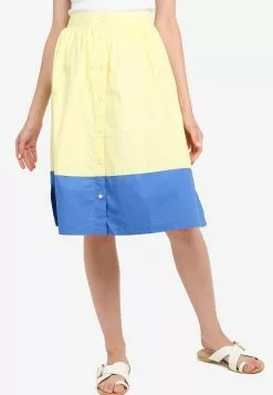 ZALORA BASICS Basic Button Front Circle Midi Skirt