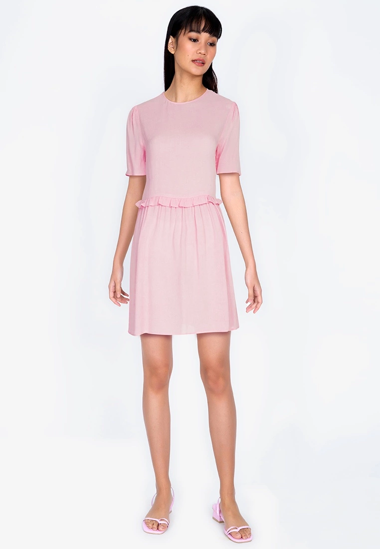 ZALORA BASICS Frill Detail Babydoll Dress - Billede 4