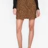 ZALORA BASICS Leopard Print Mini Skirt