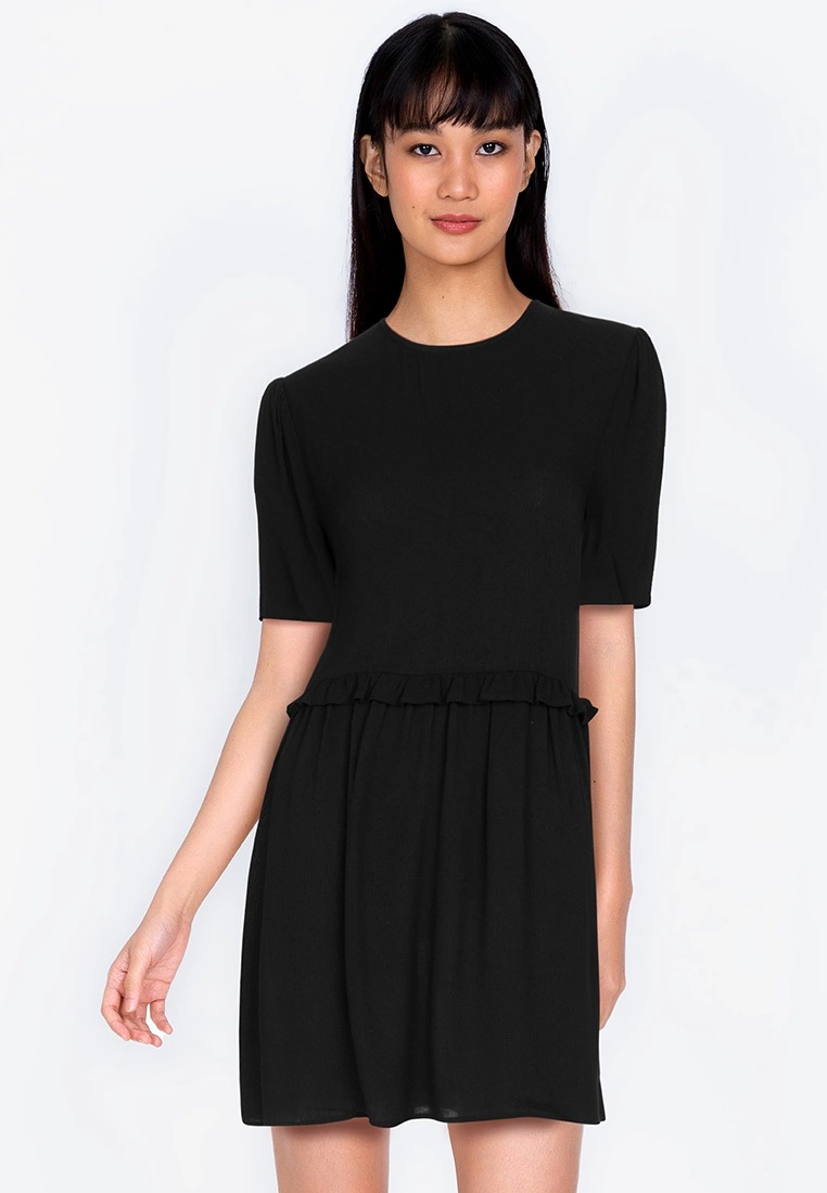 ZALORA BASICS Frill Detail Babydoll Dress