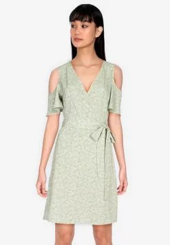 ZALORA BASICS Overlap Top Cold Shoulder Dress