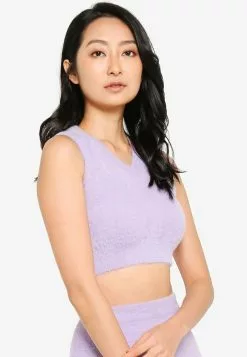 ZALORA BASICS Lounge Fluffy Tank Top