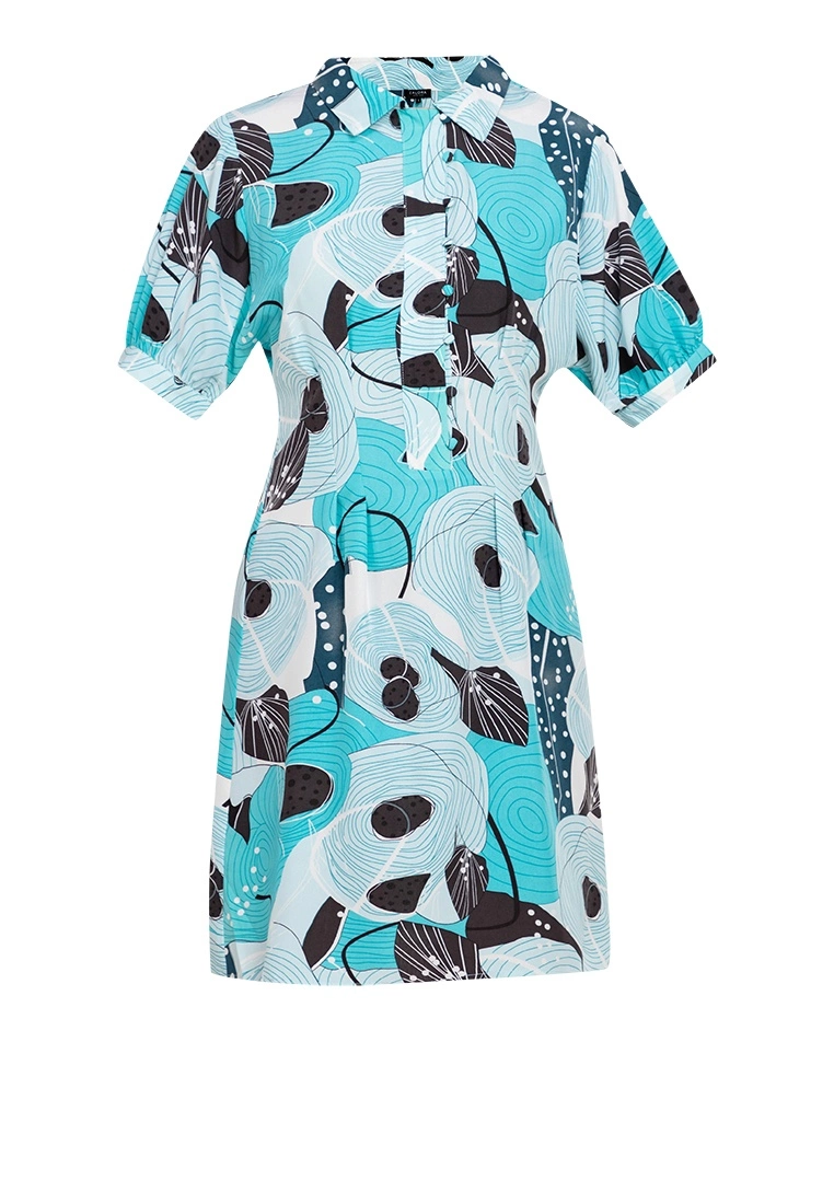 ZALORA BASICS Geometric Puff Sleeve Shirt Dress - Billede 5