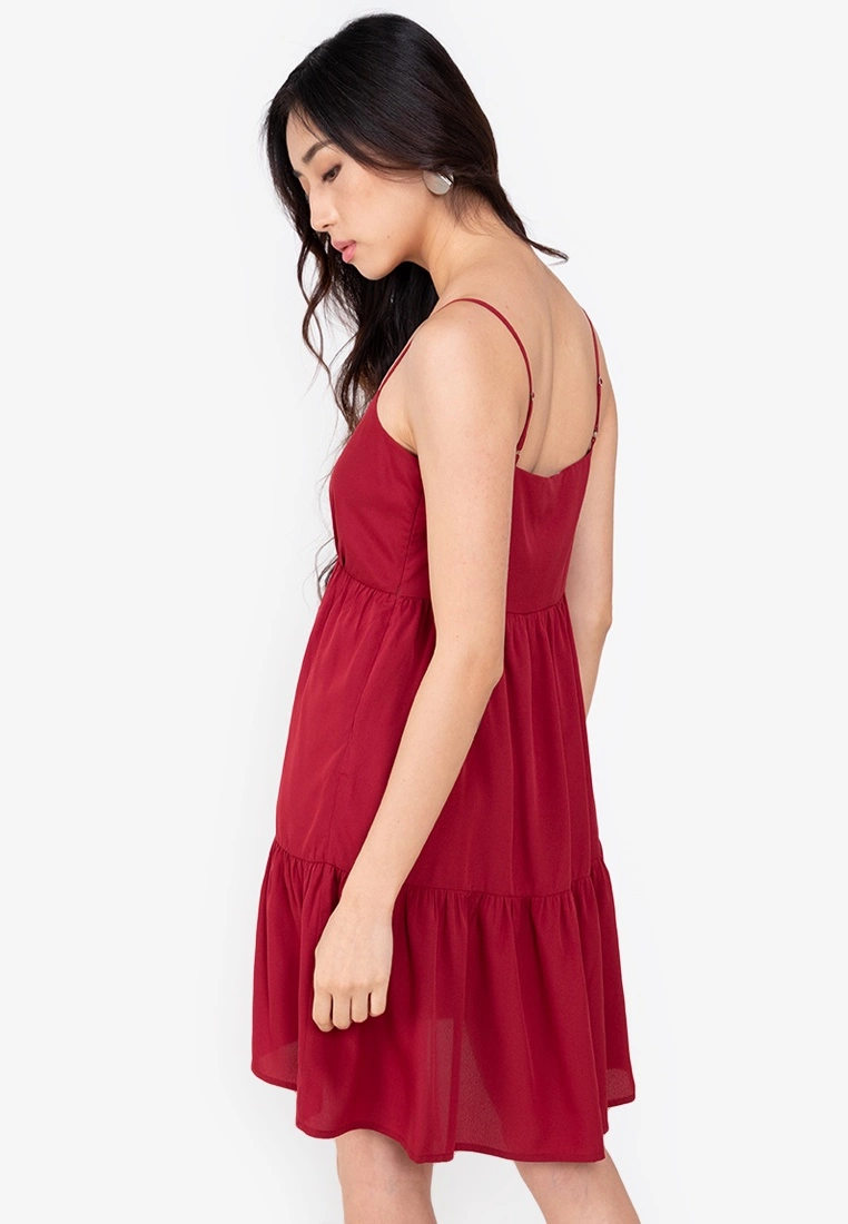 ZALORA BASICS V-Neck Cami Hi-Low Dress - Billede 2
