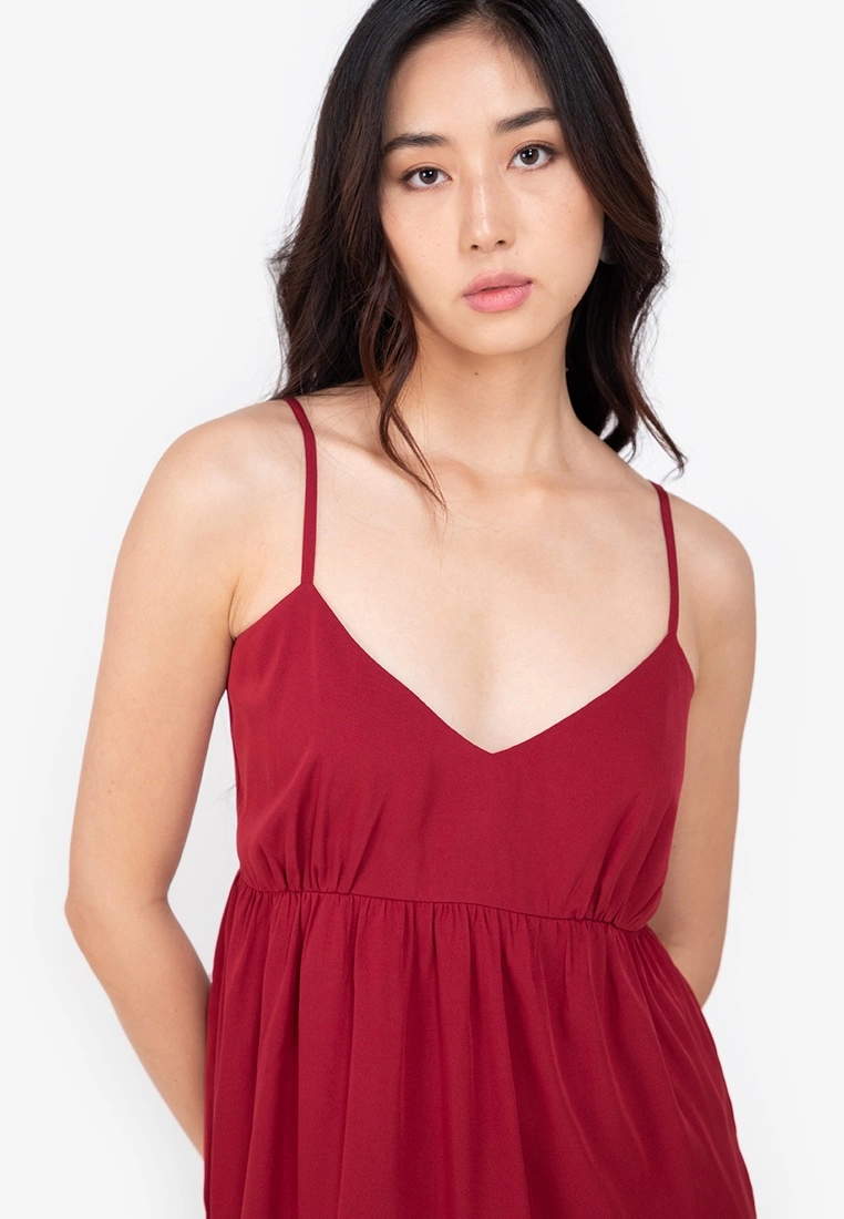 ZALORA BASICS V-Neck Cami Hi-Low Dress - Billede 3
