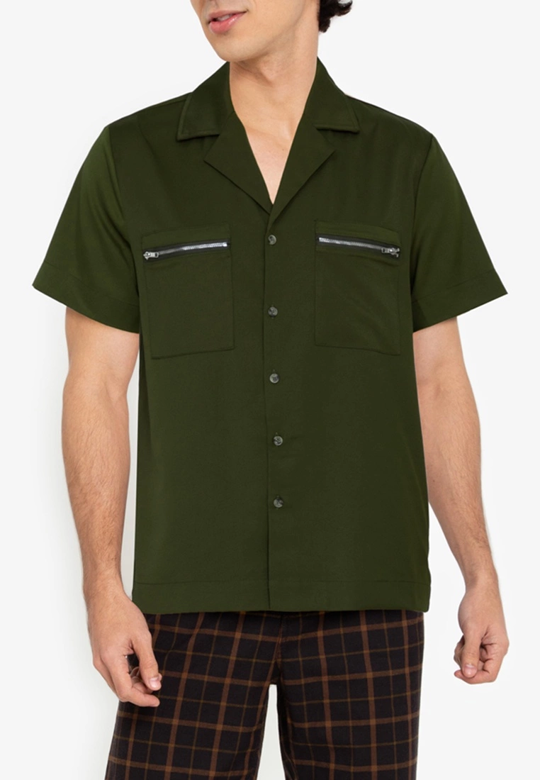 ZALORA BASICS Zipped Pocket Shirt