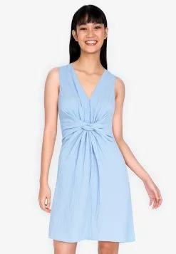 ZALORA BASICS Twist Front Sleeveless Mini Dress