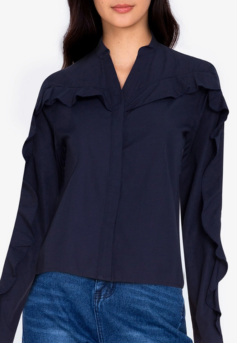 ZALORA BASICS Ruffle Sleeve Top - Billede 3