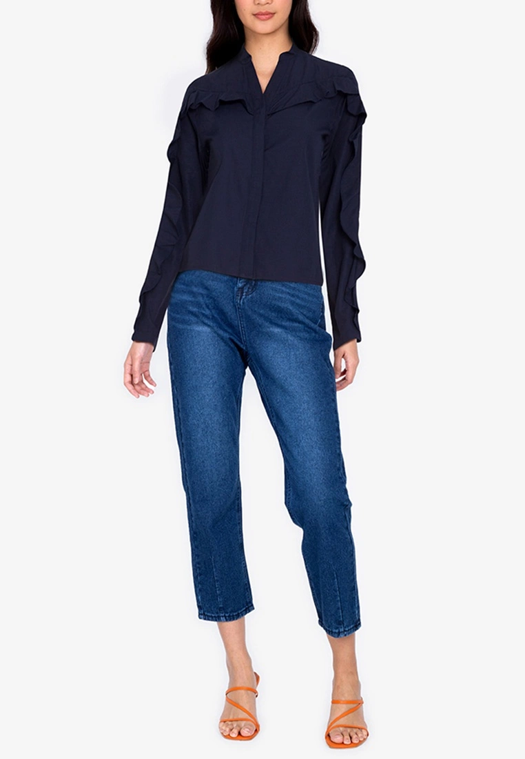 ZALORA BASICS Ruffle Sleeve Top - Billede 4