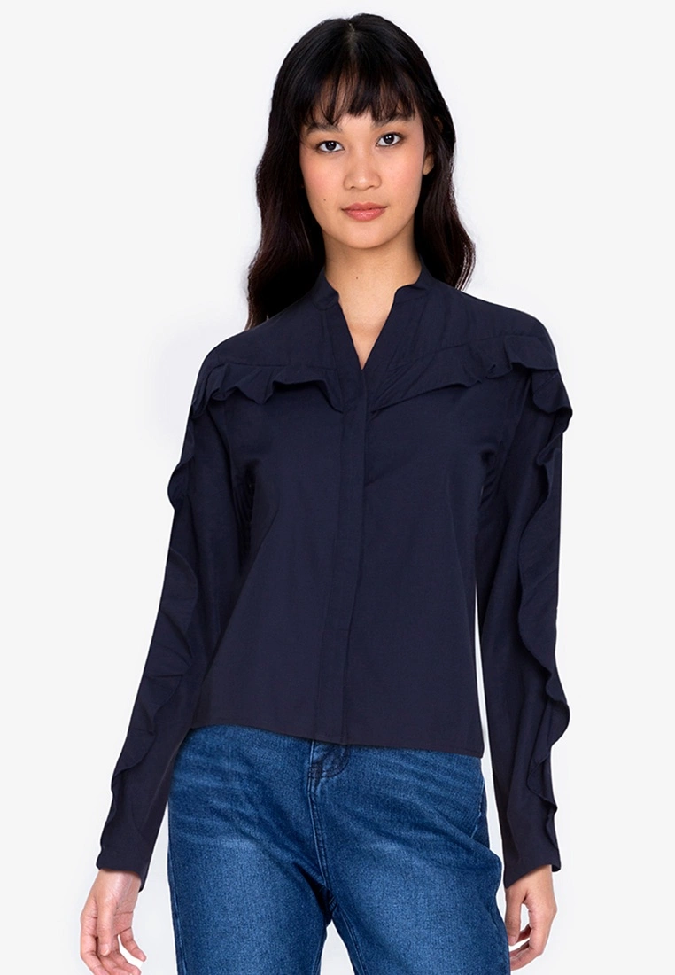 ZALORA BASICS Ruffle Sleeve Top - Billede 5