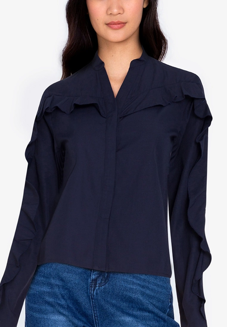 ZALORA BASICS Ruffle Sleeve Top - Billede 7