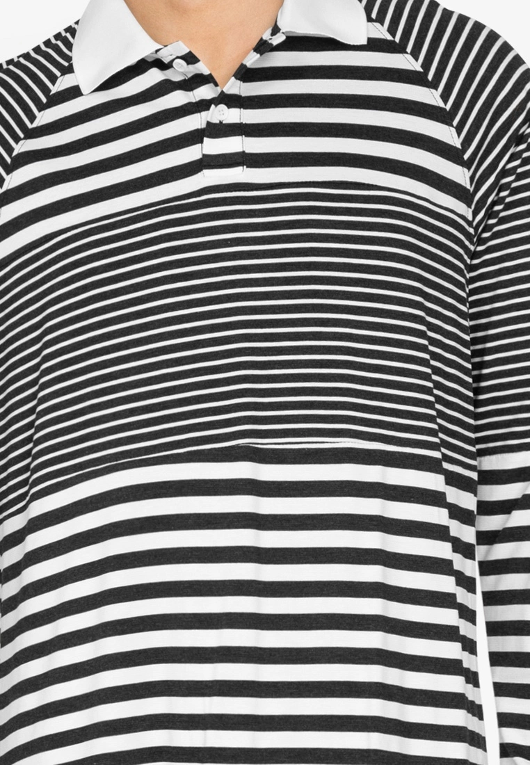 ZALORA BASICS Panelled Stripes Polo Shirt - Billede 3