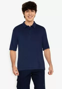 ZALORA BASICS Relax Fit Polo Shirt
