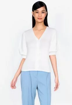 ZALORA BASICS Bell-Sleeved Knit Cardigan