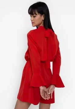 ZALORA BASICS Open Back Long Sleeve Playsuit