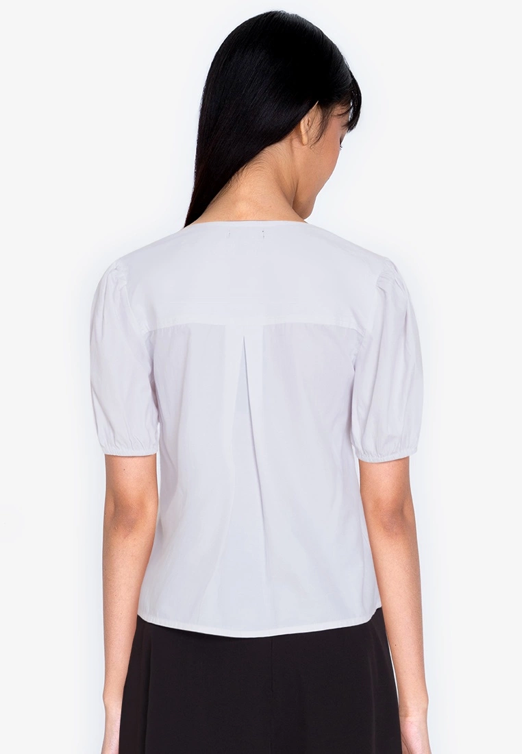 ZALORA BASICS Short Sleeve Button Front Blouse - Billede 2